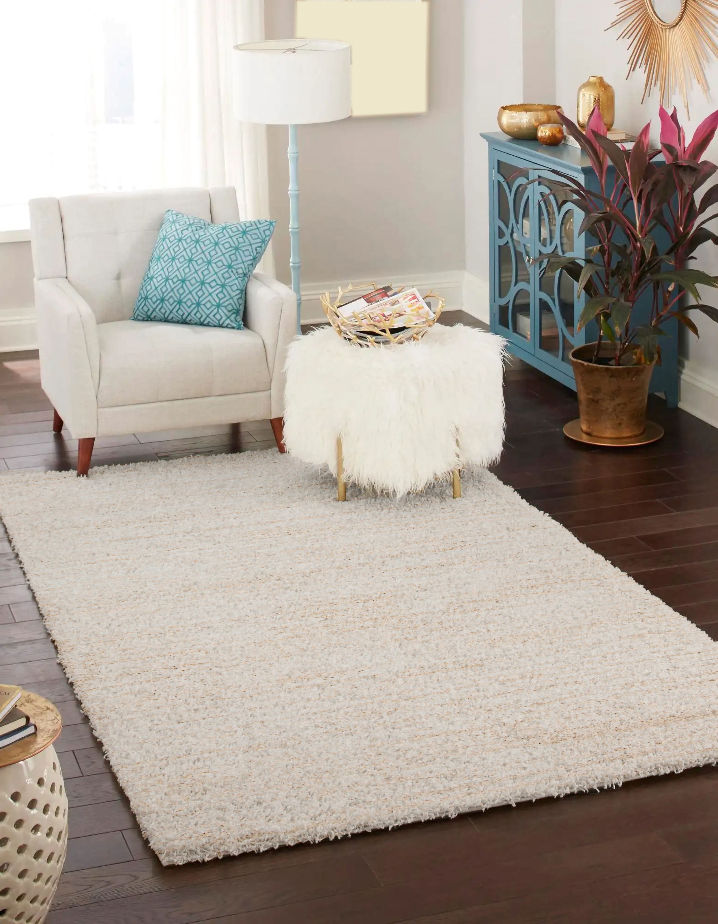 ECARPET Yeti Tapis Contemporain / Moderne, Doux & Shaggy pour Salon, Chambre, Salle A Manger, Entrée, Couloir et Plus Encore.