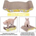 thumbnail image 3 of Griffoir pour Chat Carton (2 Pcs) Planche Ondulée à Gratter Canapé/Lit Réversible Jouet pour Soins des Griffes, Anti-Rayure à Double Face Protection des Meubles (43x22x4 cm), 3 of 5