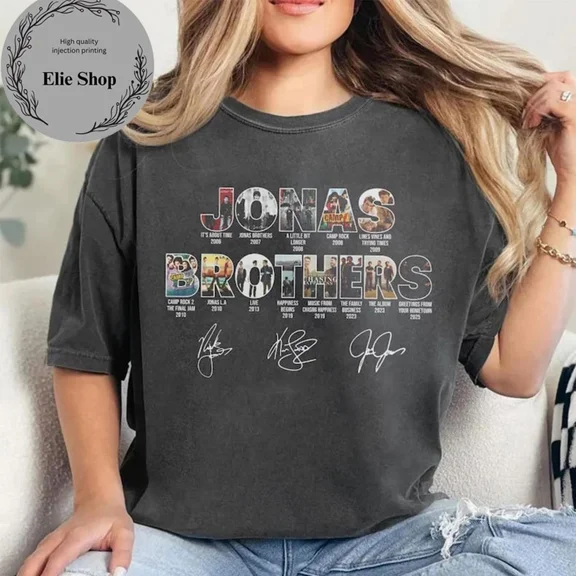 Comfort Colors Jonas Bros 20th Annivesary Tour 2025 Shirt, Vintage Jonas Brothers Tour T-Shirt