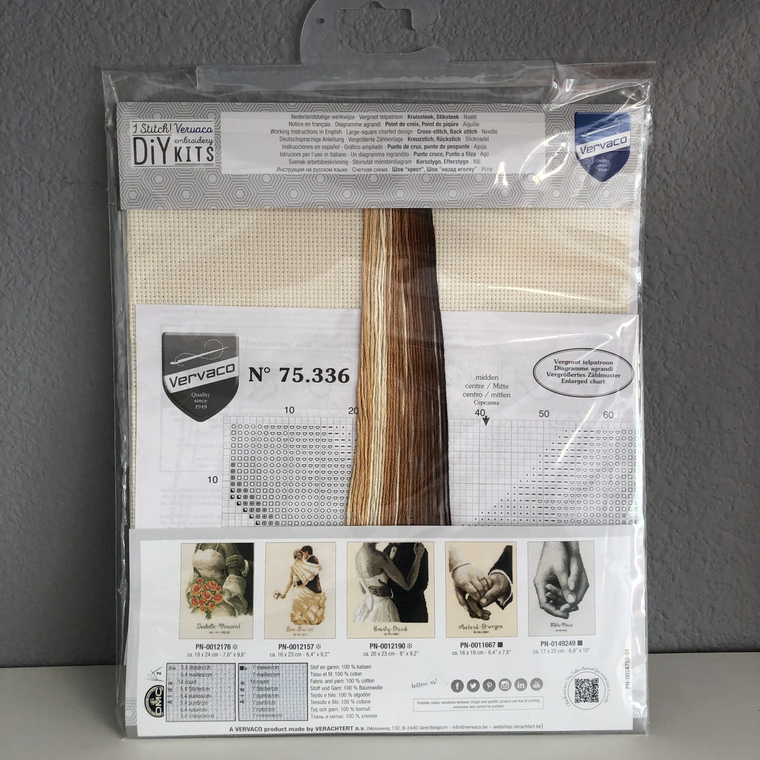 Vervaco Counted Cross Stitch Kit Holding Hands PN-0012167