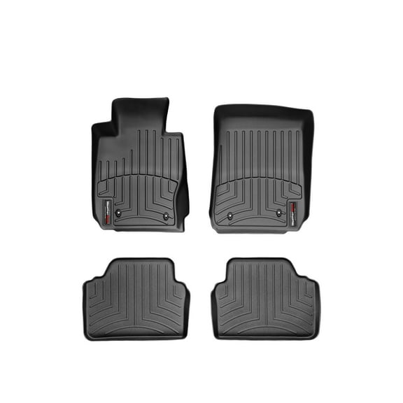 WeatherTech Custom Fit FloorLiners compatible with BMW 335is, 325i, 328i, 330i, 335i - 1st & 2nd Row (2-pc. Rear Liner), Black