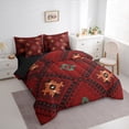 thumbnail image 3 of jejeloiu Ancient Bohemian Aztec 7-Piece Twin Bedding Sets,Boho Exotic Style Bedding Comforter Set,Vintage Rhombus Print Sheet Sets For Men Women,Breathable Home Decor Reversible, 3 of 8