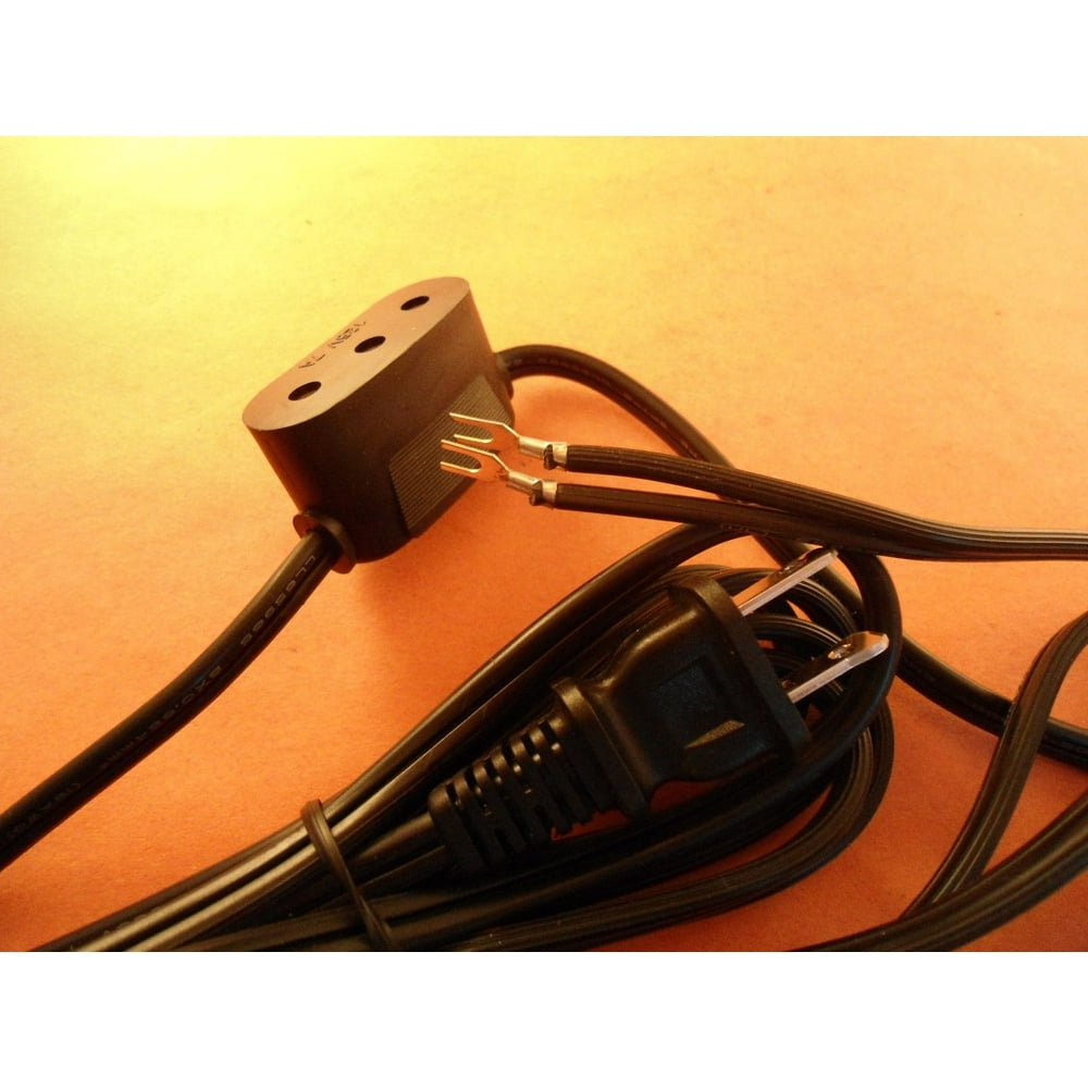 DOUBLE LEAD POWER CORD SINGER FEATHERWEIGHT 221,27,201,206,301,401