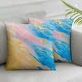 thumbnail image 3 of JRXY Gold and Blue Abstract Art Printed Pillowcase Set of 2 White, 3 of 7
