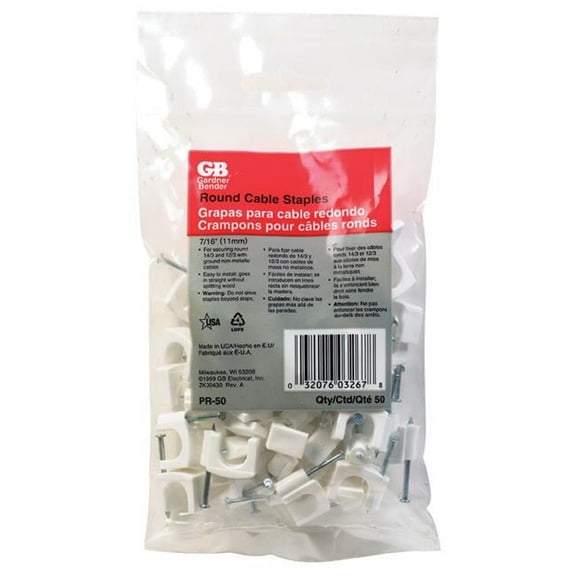 12-314 Round Staple, Bag of 50