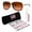 Brown Tortoise Frame | Prizm Brown Gradient Lens, variant on OO4129 Split Time Pilot Shaped Polarized Sunglasses for Women - Includes Official Eyewear Kit - Navy Frame with Prizm Sapphr Irid Lens