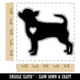 thumbnail image 2 of Smooth Coat Chihuahua Apple Head Dog with Heart Square Rubber Stamp Stamping Scrapbooking Crafting - Large 2.75in, 2 of 7