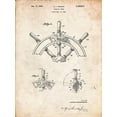 thumbnail image 2 of Borders, Cole 19x24 White Modern Wood Framed Museum Art Print Titled - PP228-Vintage Parchment Ship Steering Wheel Patent Poster, 2 of 4