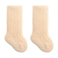 thumbnail image 1 of HAiming Children's Winter Thermal Socks Thick Cable Solid Color Warm Comfortable Fall Winter Stockings, 1 of 2