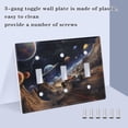 thumbnail image 4 of Dailycode Light Switch Plate Covers 3 Gang Wall Plate Plastics Outlet Covers for Kitchen Home Office Decor Racing Car on Planet, 4 of 8