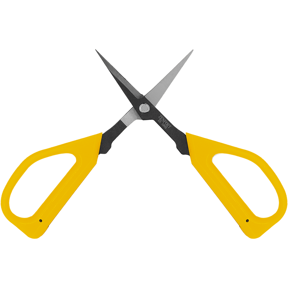 Zenport ZS109T Ergonomic Tilt Blade Deluxe Trimming Scissors, 1.4 Inch Carbon Steel Blades, Yellow - 3 Pack