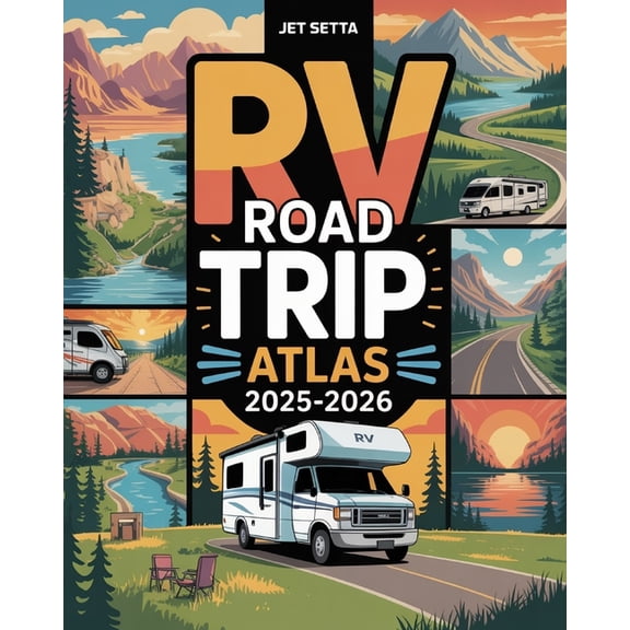 RV Road Trip Atlas 2025-2026: Explore National Parks, Hidden Gems, and Cross-Country RV Adventures with Scenic Routes, C, (Paperback)