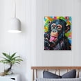 thumbnail image 4 of Graffiti Multicolored Animal Monkey Poster Decorative Painting Canvas Wall Art Living Room Posters Bedroom Painting 12 * 16in/16 * 20in, 4 of 5