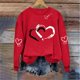 thumbnail image 5 of Xuyuer Valentines Day Shirts Women Valentine Crewneck Sweatshirts Love Heart Sweatshirt Valentine's Long Sleeve Tops Printed Sweatshirt Casual Loose Vintage Graphic Pullover Tops, 5 of 7