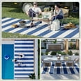 thumbnail image 4 of Outsunny Outdoor Rug & Bag, 9' x 18' Plastic Rug, Blue & White, 4 of 7