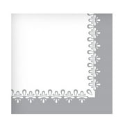 Hanna K Everyday Ensembles Beverage Napkins, Precious Silver, 75 Ct