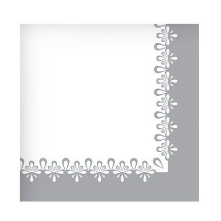 Hanna K Everyday Ensembles Beverage Napkins, Precious Silver, 75 Ct