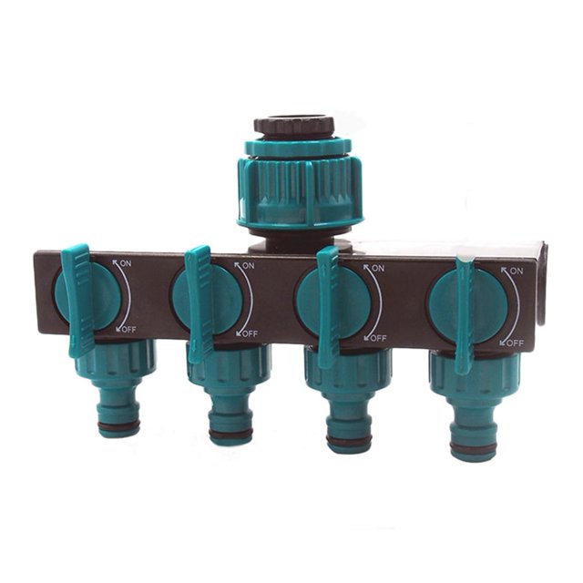 Adaptador 4 Way Garden Host Splitter Grifo Irrigación Conector de grifo de agua