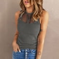 thumbnail image 2 of Sngxgn Womens Tops - Scoop Neck Cami - Tank Top for Women, Camisole for Women, Tummy Control Shapewear(Grey,L), 2 of 7