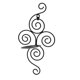 thumbnail image 1 of Candelabro De Pared, Candelabro De Acero Plegable En Espiral Doble Con Bandeja Segura Para Sala De Estar, Dormitorio, Meditación De Boda, 37,5 Cm De Alto Y 19 Cm De Ancho, 1 of 7