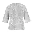 thumbnail image 5 of Danhjin Womens T-Shirts Short Sleeve Summer Floral V Neck Tops Basic Comfy Casual Vacation Outfits Workout Tops Printed Loose Casual T -Shirts Boho Blouses, 5 of 5