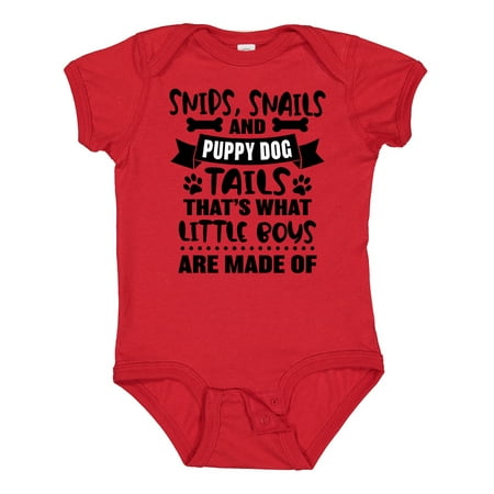 

Inktastic Snips Snails and Puppy Dog Tails That s What Little Boys Gift Baby Boy Bodysuit