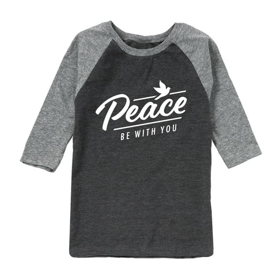Instant Message - Peace Be With You - Toddler & Youth Raglan Graphic T-Shirt