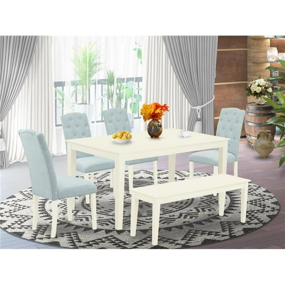 6 Piece Capri Dining Set - Linen White