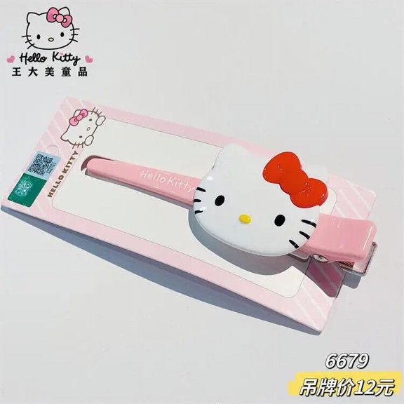 Kawaii Sanrio Hello Kitty Bangs Clip My Melody Kuromi Cinnamoroll Purin Hair Accessories Anime Cute Cartoon Headdress Girls Gift