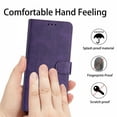 thumbnail image 5 of Designed for Samsung Galaxy A03s Case Wallet, Men Women Flip Folio Cover with PU Leather Stand Credit Card Holders Slots Wrist Strap Soft TPU Inner Phone Case for Galaxy A03s, Purple, 5 of 8