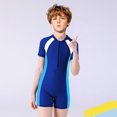 thumbnail image 5 of Swimsuit For Boys Cartoon Girls And Boys One-Piece Swimsuit Kid Water Sport Short Swimsuit Bathing Suits Blue XXXL/(11-14 Years), 5 of 7