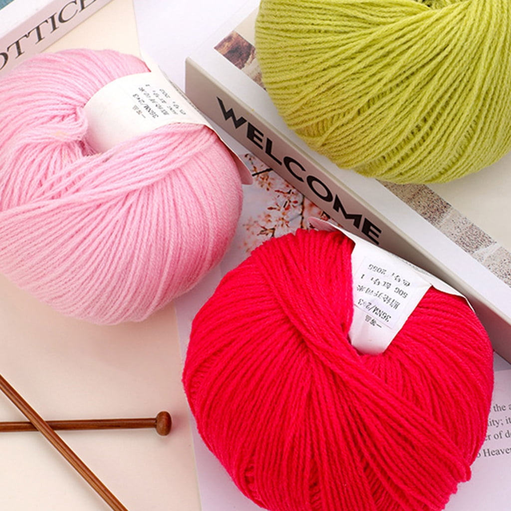 10Rolls of Wool Blend Yarn 1.76/Roll Soft Crochet Knitting Yarn For Beginner Adult Knitting Weaving Rugs Sweater Scarf