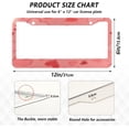 thumbnail image 4 of GZHJMY Valentine's Day Heart License Plate Frames, License Plate Covers, 2 Packs Universal Aluminum Tag Frame with 2 Holes & Screw Caps for Front and Rear Car Tags, Elliptical Hole Decorative, 4 of 7