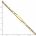 thumbnail image 2 of Beautiful 10k Semi-solid Figaro Link ID Bracelet, 2 of 2