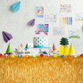 thumbnail image 3 of Hawaiian Party Decorations Set With Grass Table Skirt Hawaiian Leis Palm Leaves Hibiscus Flowers Paper Pineapples, 3 of 4