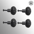 thumbnail image 2 of Renovators Supply Black Iron Kitchen Cabinet Knob Pull Round Brick style Black Powder Coat Finish Decorative Metal Knobs for Kitchen Cabinet or Drawer Pull Handle w/Screws Pack of 4, 2 of 8