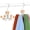 Natural, variant on Hoodie Hangers with 6 Wood Balls, Wooden Multi‑Accessory Closet Hooks, Handbag Scarf Hat Tank Top Sweatshirt Bra Organizer