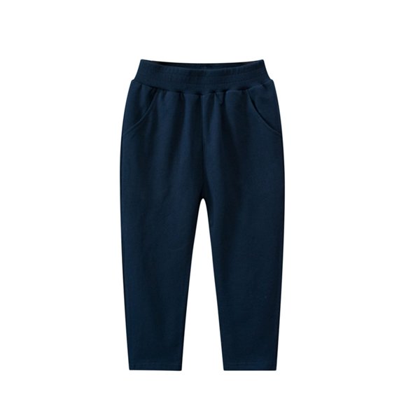 ameIAEA Pantalon pour Tout-Petit Garçon Fille Taille Élastique Couleur Unie Pantalon Décontracté pour Enfants 2-8 Ans