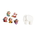 thumbnail image 5 of CoudarTitie Resin God of Fortune Wealthy Mini Statues and Ceramic Elephant Animal Sculpture Figurine Collection for Bedroom Bookshelf Tabletop Decor, 5 of 8
