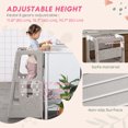 thumbnail image 4 of Qaba Toddler Kitchen Helper 2 Step Stool with Adjustable Height Platform and Safety Rail, Grey, 4 of 10