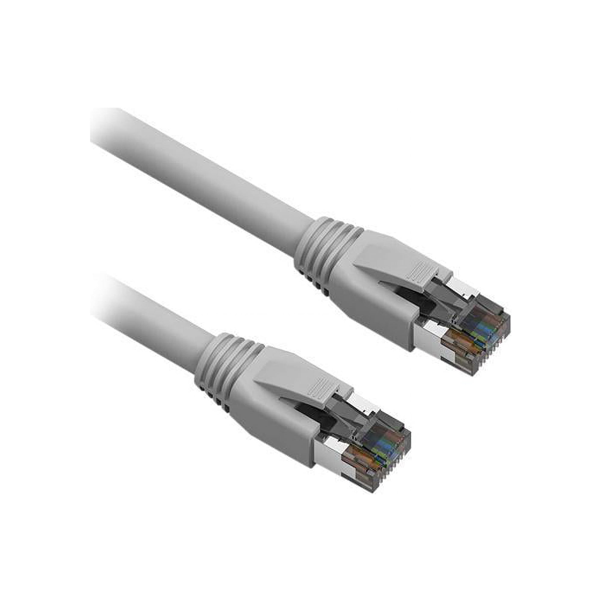 Nippon Labs Cat8 RJ45 35FT Ethernet Patch Internet Network LAN Cable, Indoor/Outdoor, 24AWG, Shielded Latest 40Gbps 2000Mhz, Weatherproof S/FTP for Router, PS4, PS5, Xbox, PoE, Switch, Modem (Gray)