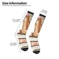 thumbnail image 4 of Fotbe Stylish High Heels On Books print Women's Men's Novelty Crew Socks Cotton Socks Knee High Socks for Walking,Running,Nurses,Pregnancy, 4 of 8