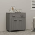thumbnail image 1 of vidaXL Sideboard Hamar Light Grey 79x40x80 cm Solid Wood Pine 1 Shelf, 1 of 5
