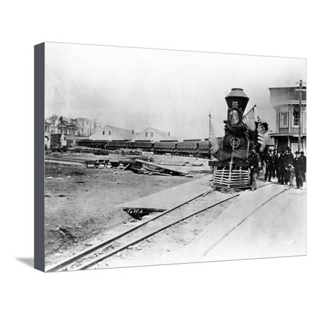 President Abraham Lincoln S Funeral Train Stretched Canvas Print
