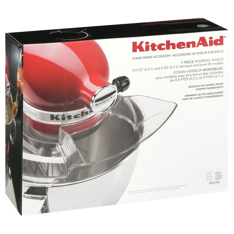 First4spares Pouring Shield for KitchenAid 4-1/2 and 5-Quart Stand Mixers KN1PS KPS2CL