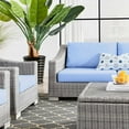 thumbnail image 6 of Lounge Sectional Sofa Chair Table Set, Rattan, Wicker, Light Grey Gray Light Blue, Modern Contemporary Urban Design, Outdoor Patio Balcony Cafe Bistro Garden Furniture Hotel Hospitality, 6 of 10