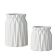 thumbnail image 5 of Sullivans Set of 2 Origami Vase 6"H & 4"H White, 5 of 6