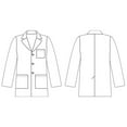 thumbnail image 6 of Panda Uniform by HeedFit Men's Lab Coat, 3 Pockets, Button Front, 31", 8XL, Ceil Blue, 6 of 6