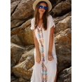 thumbnail image 3 of Robe de Plage pour Femmes Imprimée Col en V Robe Ample, 3 of 5