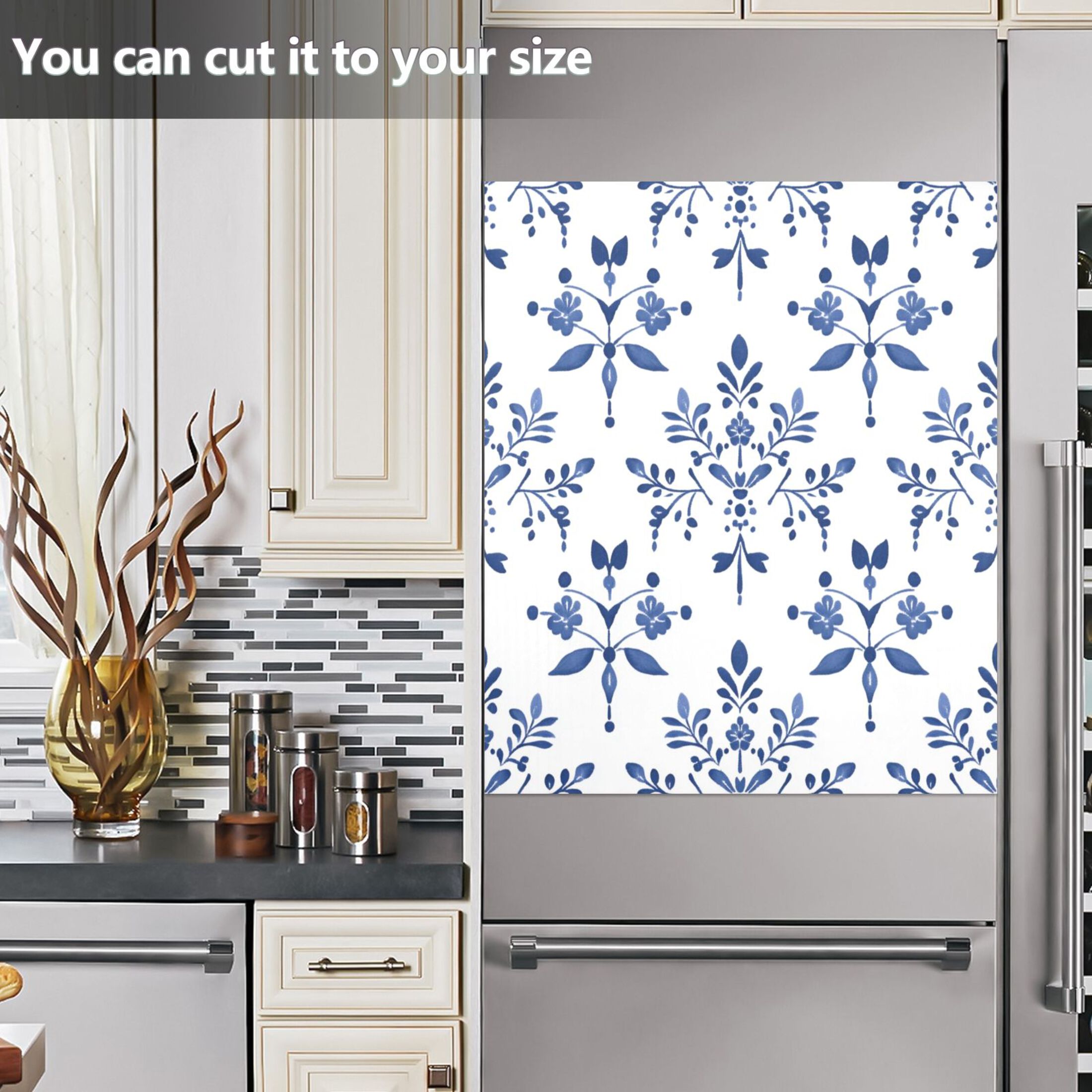 Dishwasher Magnetic Sticker 23x26 Inch Refrigerator Magnetic Sticker Washing Machine Magnetic Sticker Kitchen Panel Magnetic Sticker Home Decor Beautiful Cute Blue